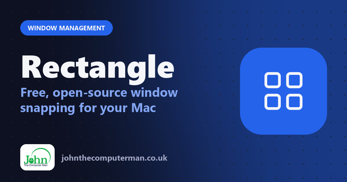 Rectangle: Free Window Snapping for Mac (Split Screen Made Easy)