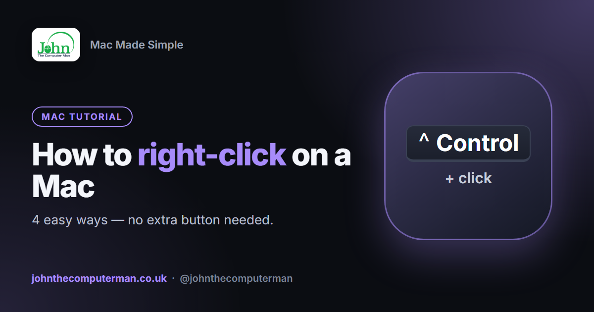 How to Right-Click on a Mac (Trackpad, Mouse and Keyboard)