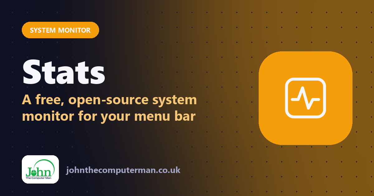 Stats: A Free Menu Bar System Monitor for Mac (CPU, Memory, Battery and More)