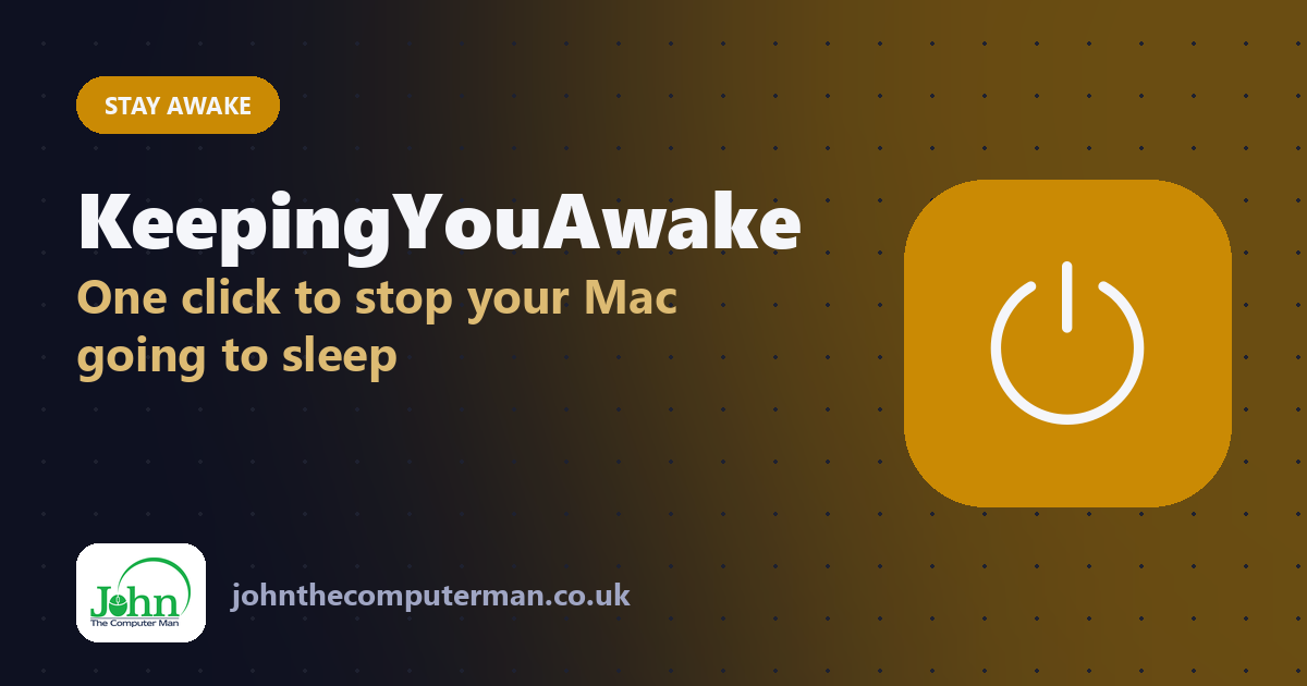 KeepingYouAwake: Stop Your Mac Sleeping With One Click (Free)