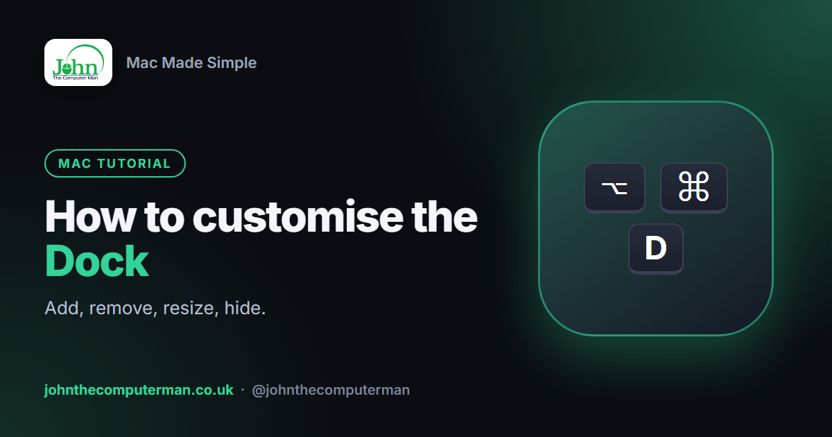 How to Customise the Dock on a Mac