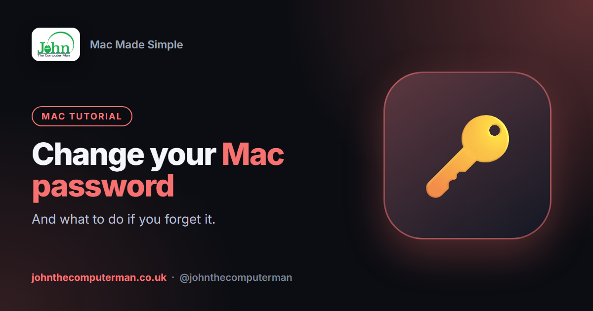 How to Change Your Mac Password (and What to Do If You Forget It)
