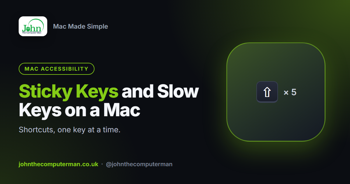Sticky Keys and Slow Keys on a Mac: Make the Keyboard Easier to Use