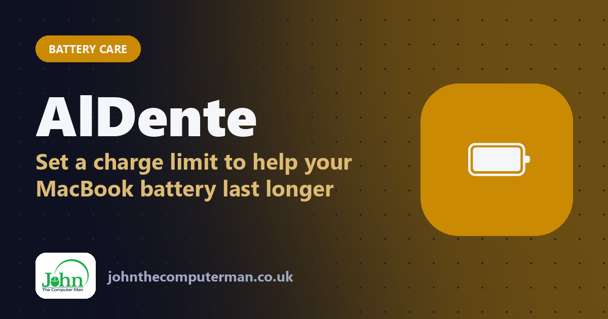 AlDente: Set a Charge Limit to Protect Your MacBook Battery (Free Version)