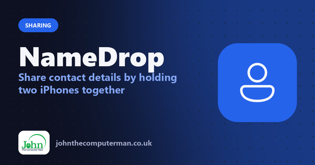 How to Share Contact Details by Holding Two iPhones Together (NameDrop)