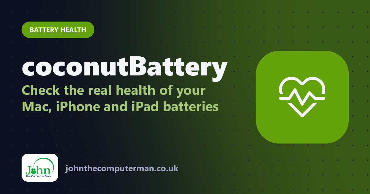coconutBattery: Check Your MacBook and iPhone Battery Health for Free