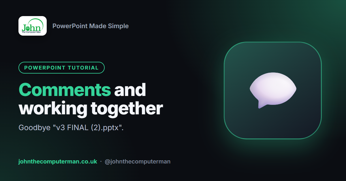 How to Add Comments and Work Together in PowerPoint (Co-Authoring)