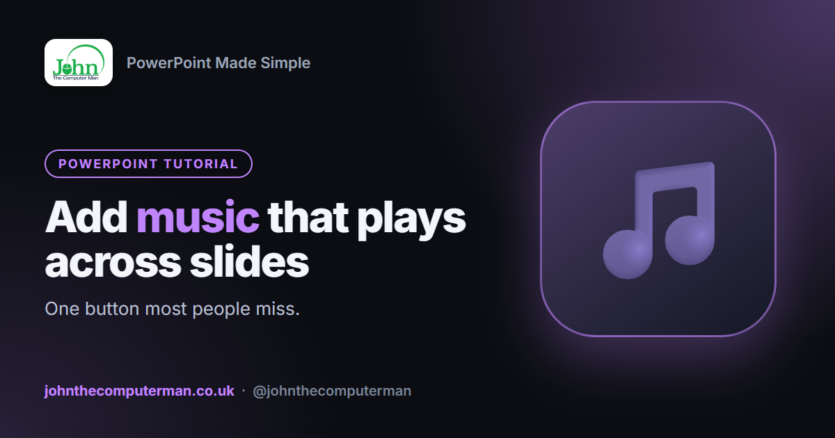 How to Add Music to PowerPoint (That Plays Across All Slides)
