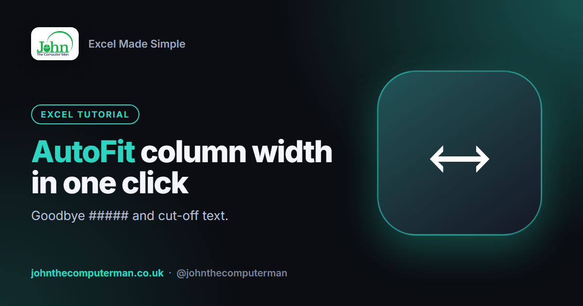 How to AutoFit Column Width and Row Height in Excel