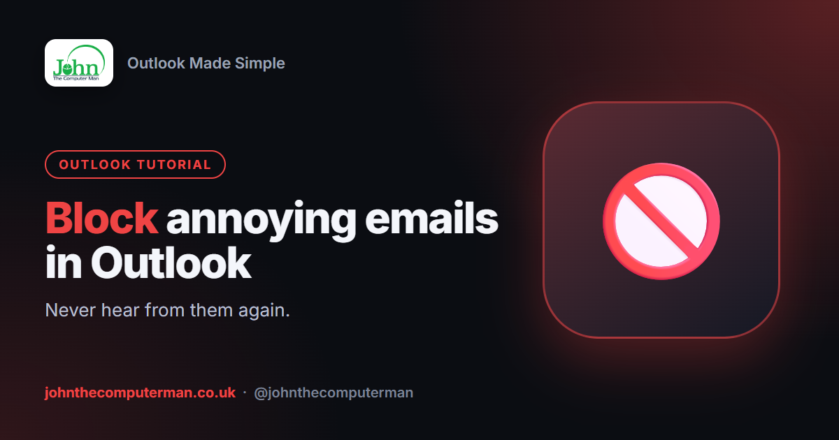 How to Block Emails in Outlook (Senders and Whole Domains)
