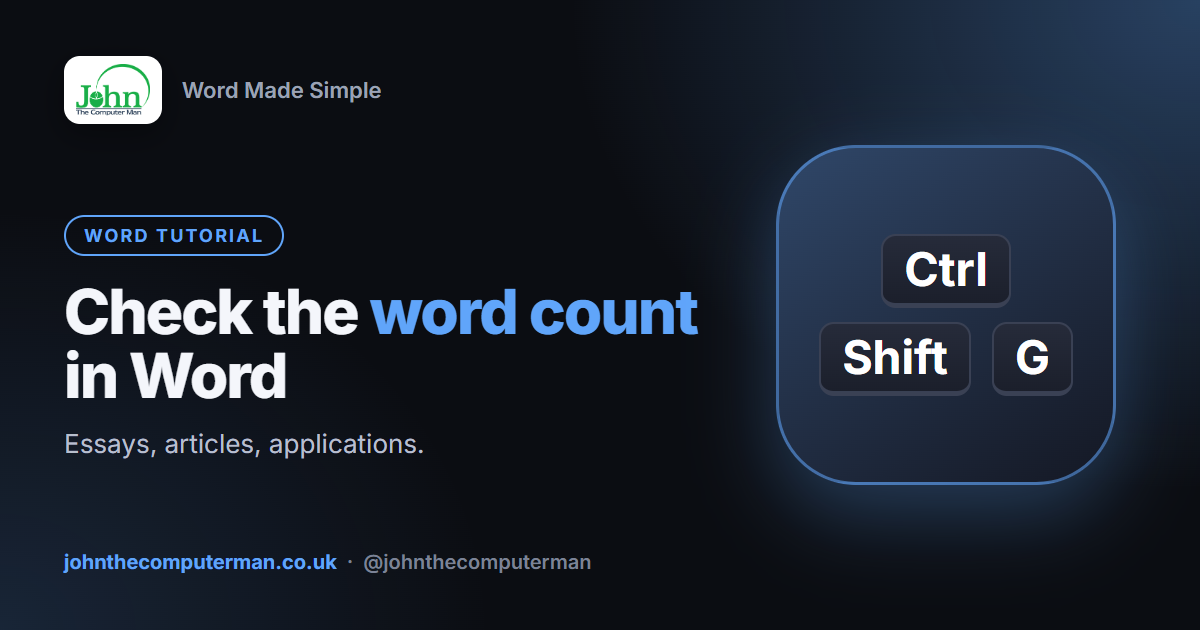 How to Check the Word Count in Word