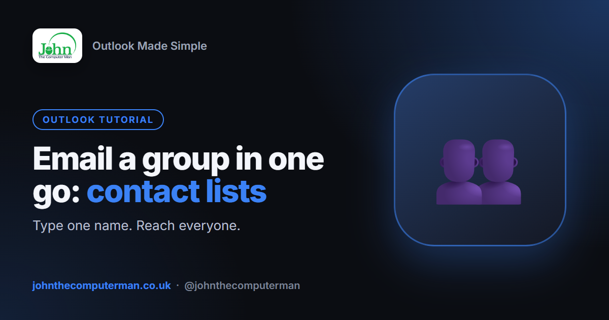 How to Create a Contact Group in Outlook (Email Lots of People at Once)