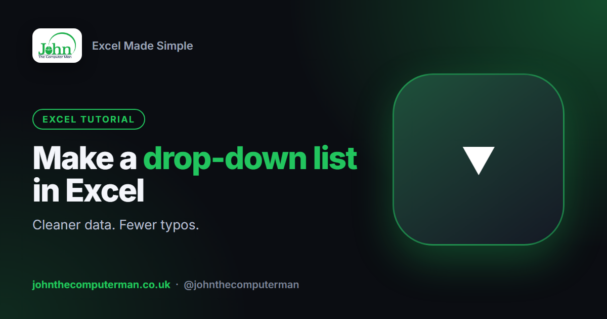 How to Create a Drop-Down List in Excel (Step by Step)