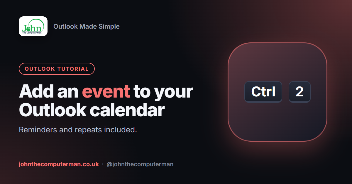 How to Create an Event in Outlook Calendar (Reminders and Repeating Events)