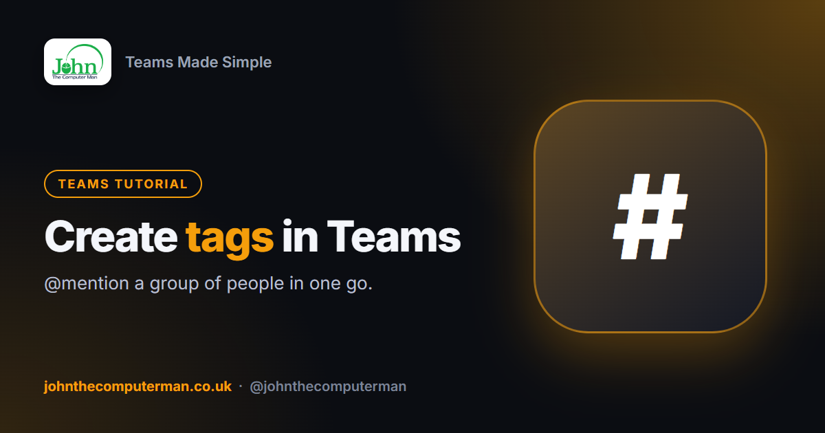 How to Create Tags in Teams (@Mention a Group of People at Once)
