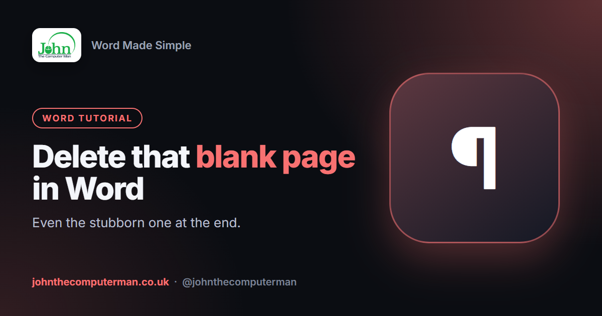 How to Delete a Blank Page in Word (Even the Stubborn Ones)