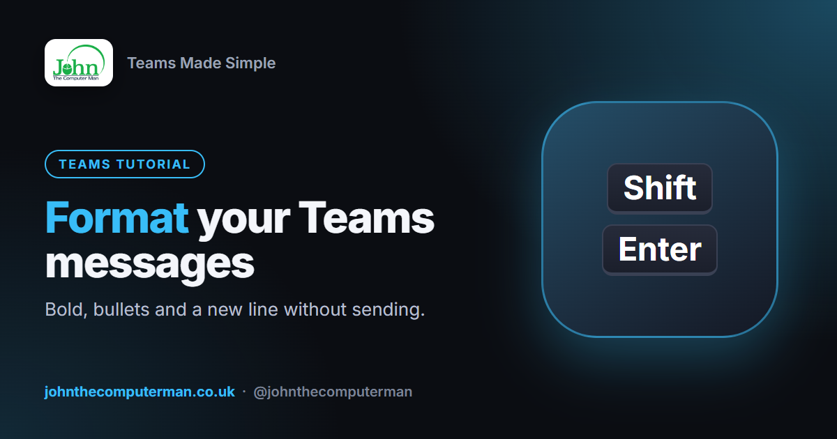 How to Format Messages in Teams (Bold, Lists, Code and New Lines)