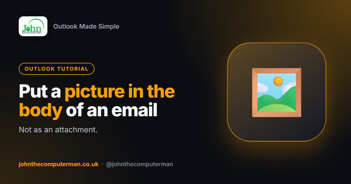 How to Insert a Picture into the Body of an Email in Outlook