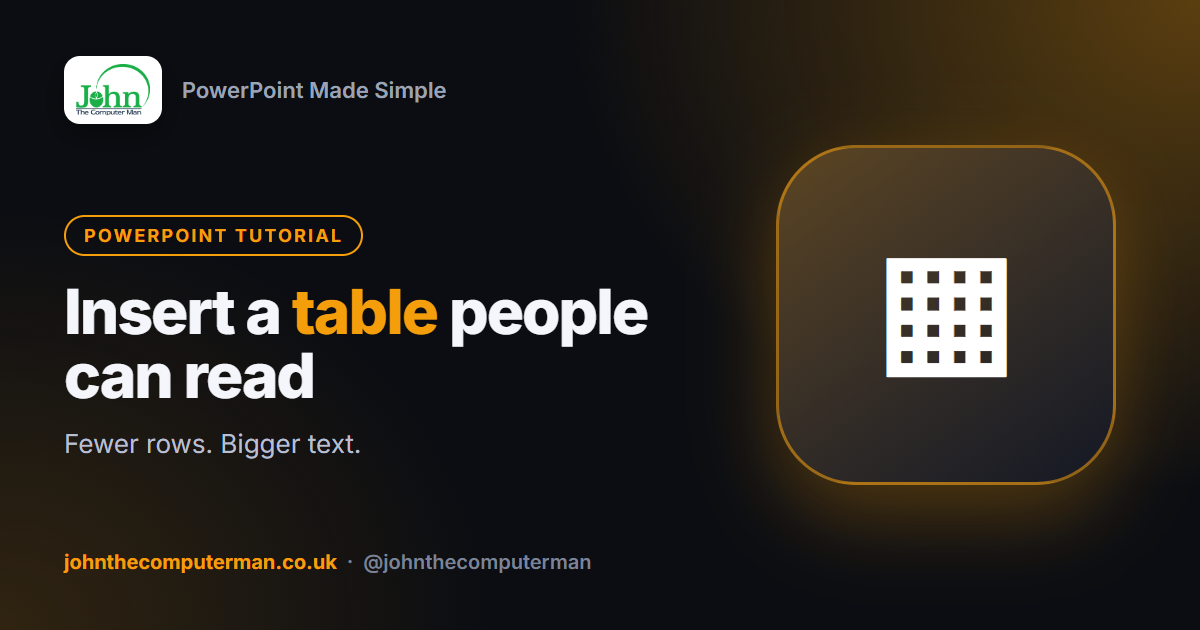 How to Insert a Table in PowerPoint (and Make It Readable)
