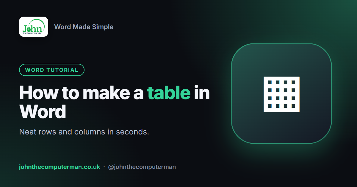 How to Insert a Table in Word (and Make It Look Good)