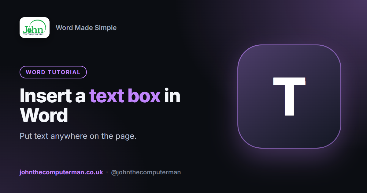 How to Insert a Text Box in Word