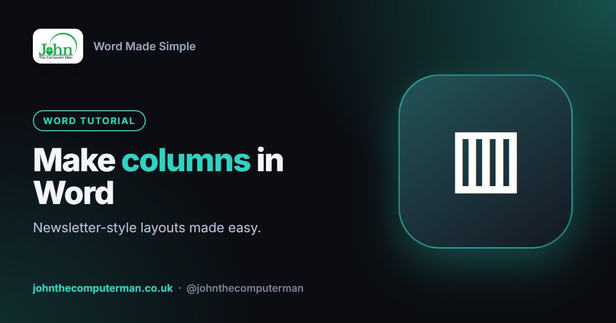 How to Make Columns in Word (Newsletter Style)