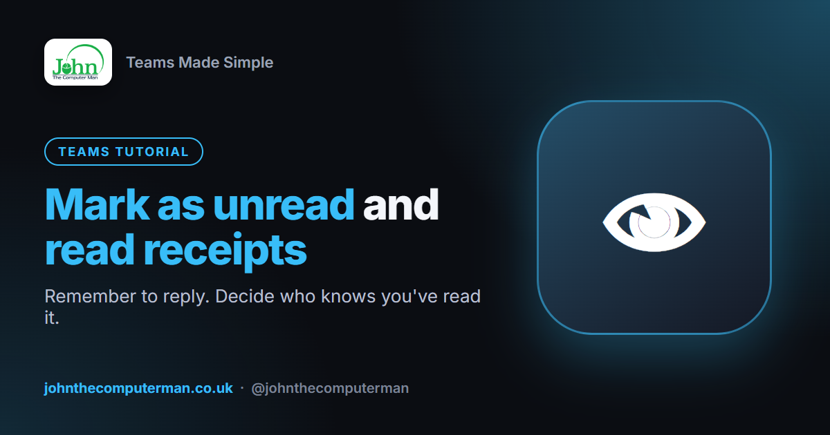 How to Mark a Message as Unread and Turn Off Read Receipts in Teams