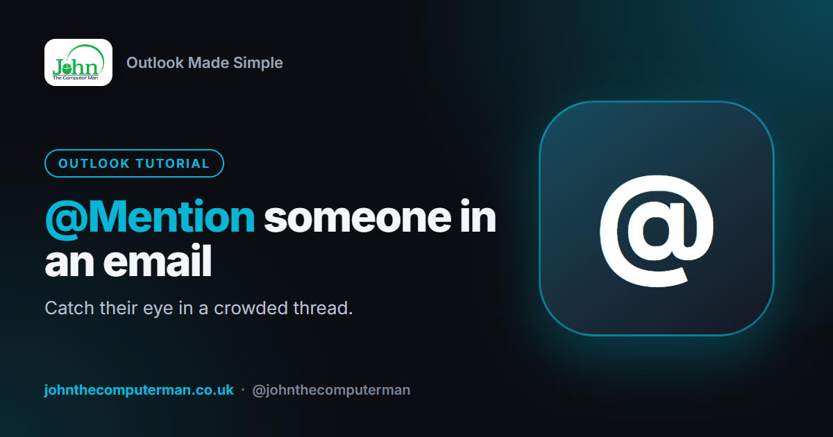 How to @Mention Someone in an Outlook Email