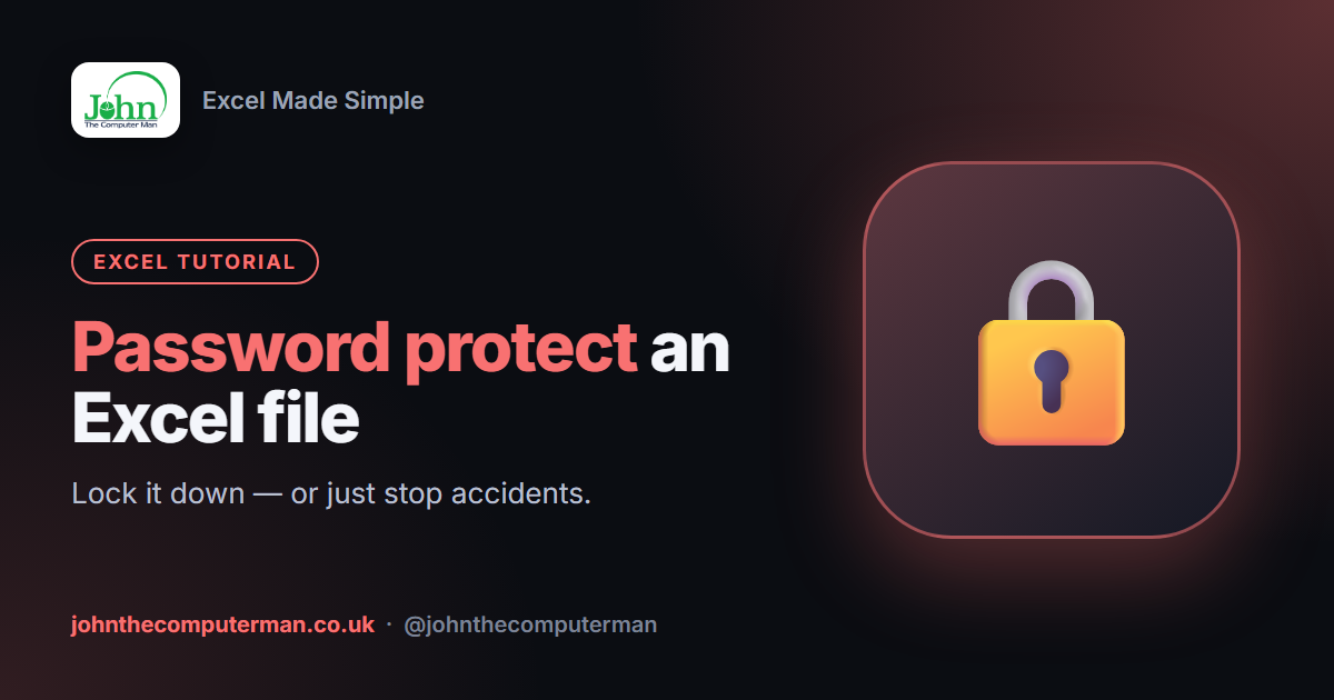 How to Password Protect an Excel File (and Lock Cells)