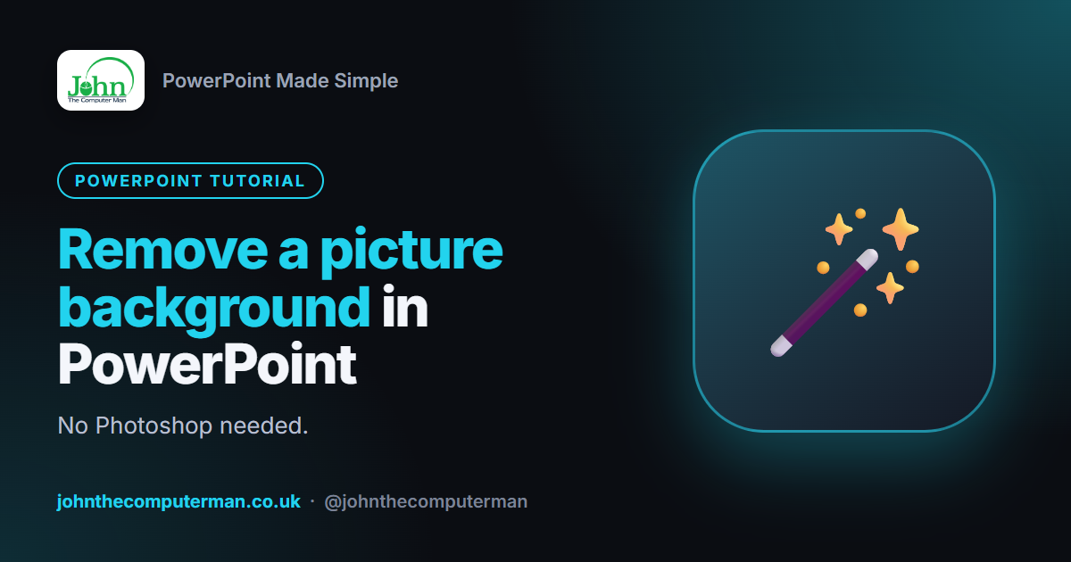 How to Remove a Picture Background in PowerPoint (No Extra Software)