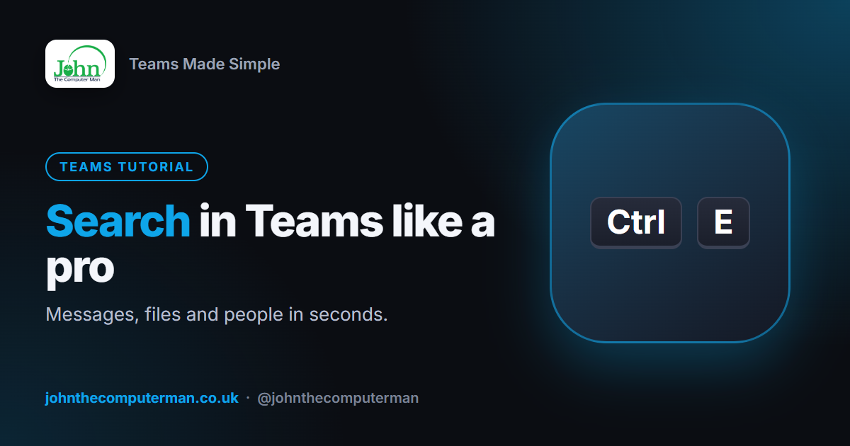 How to Search in Teams (Messages, Files and People)