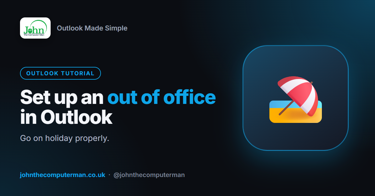 How to Set Up an Out of Office in Outlook (Automatic Replies)