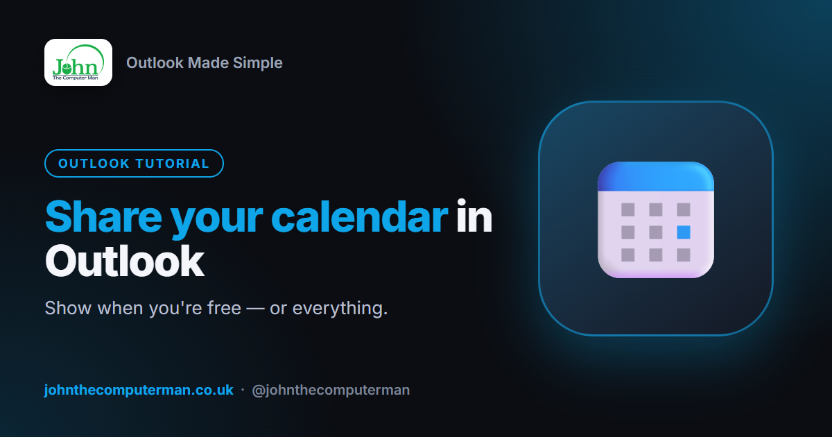 How to Share Your Calendar in Outlook