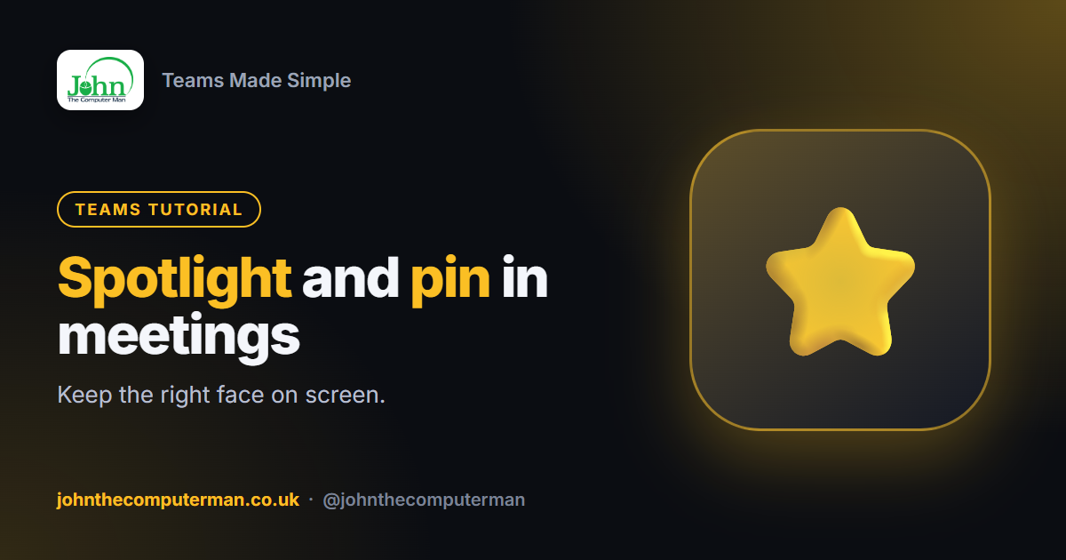 How to Spotlight and Pin Someone's Video in Teams