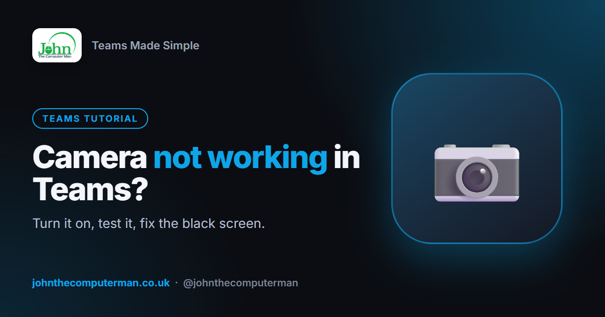 How to Turn Your Camera On and Off in Teams (and Fix It When It's Black)