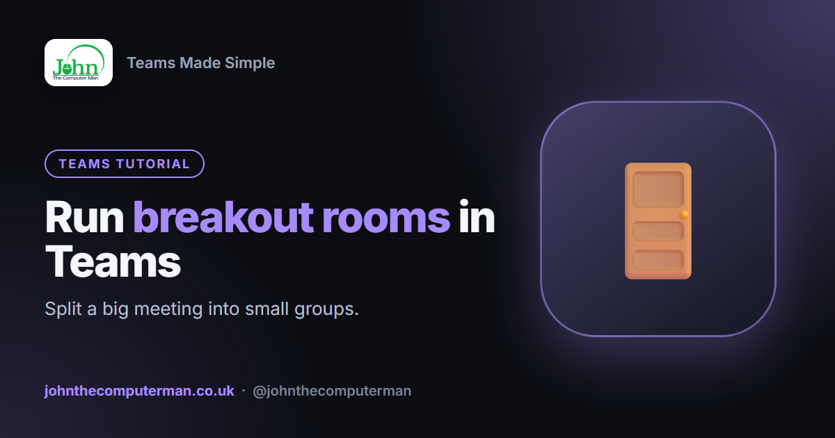 How to Use Breakout Rooms in Microsoft Teams
