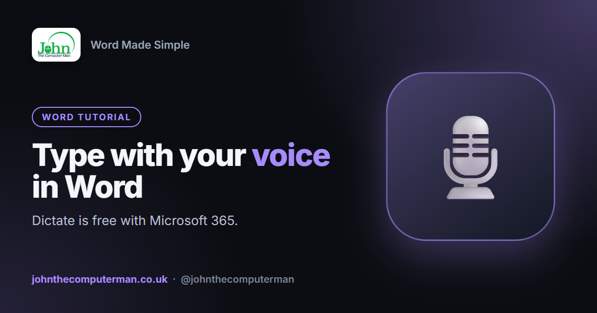 How to Use Dictate in Word (Type With Your Voice)