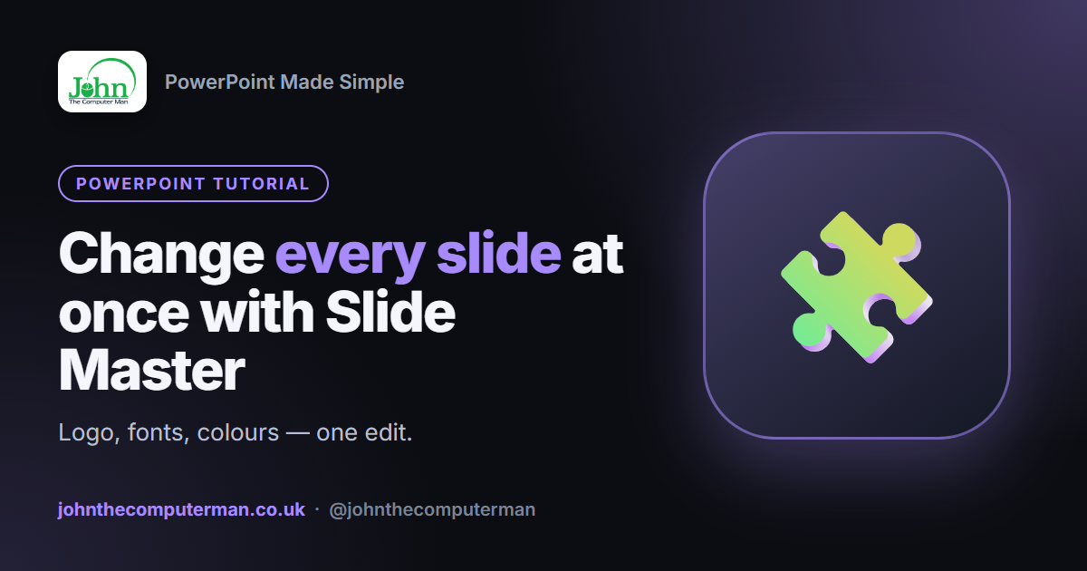 How to Use Slide Master in PowerPoint (Change Every Slide at Once)