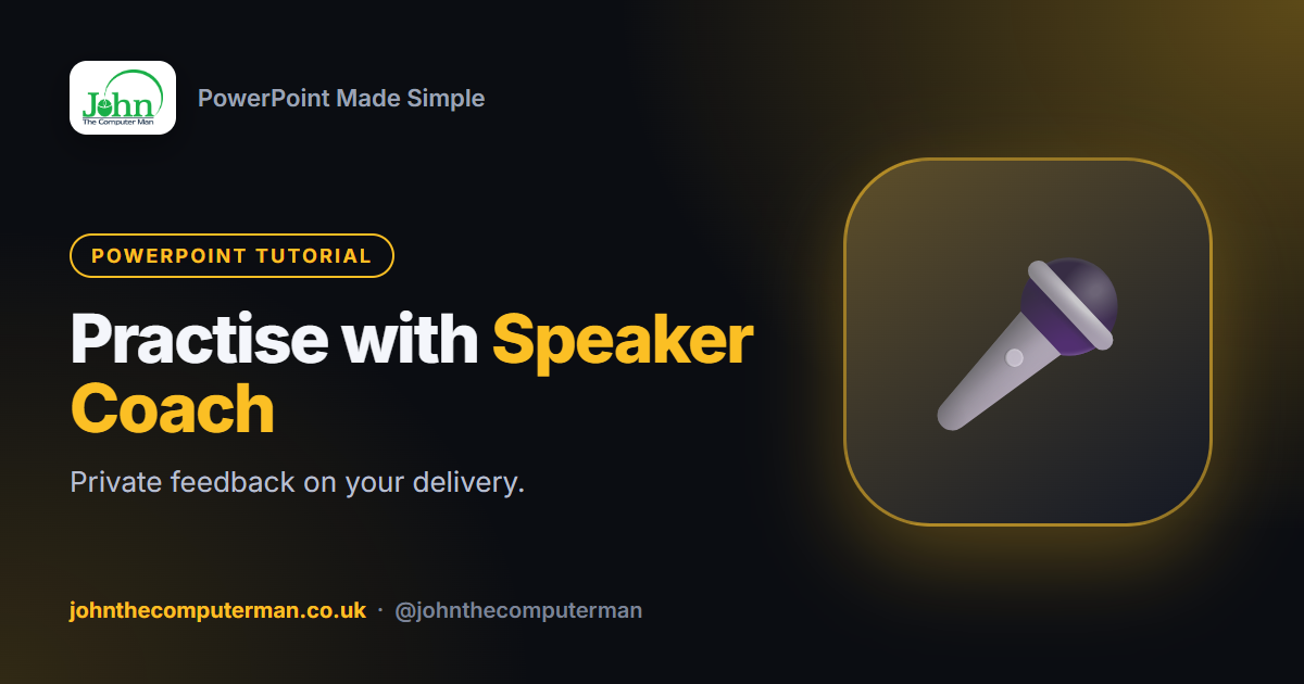 How to Use Speaker Coach in PowerPoint (Practise With AI Feedback)