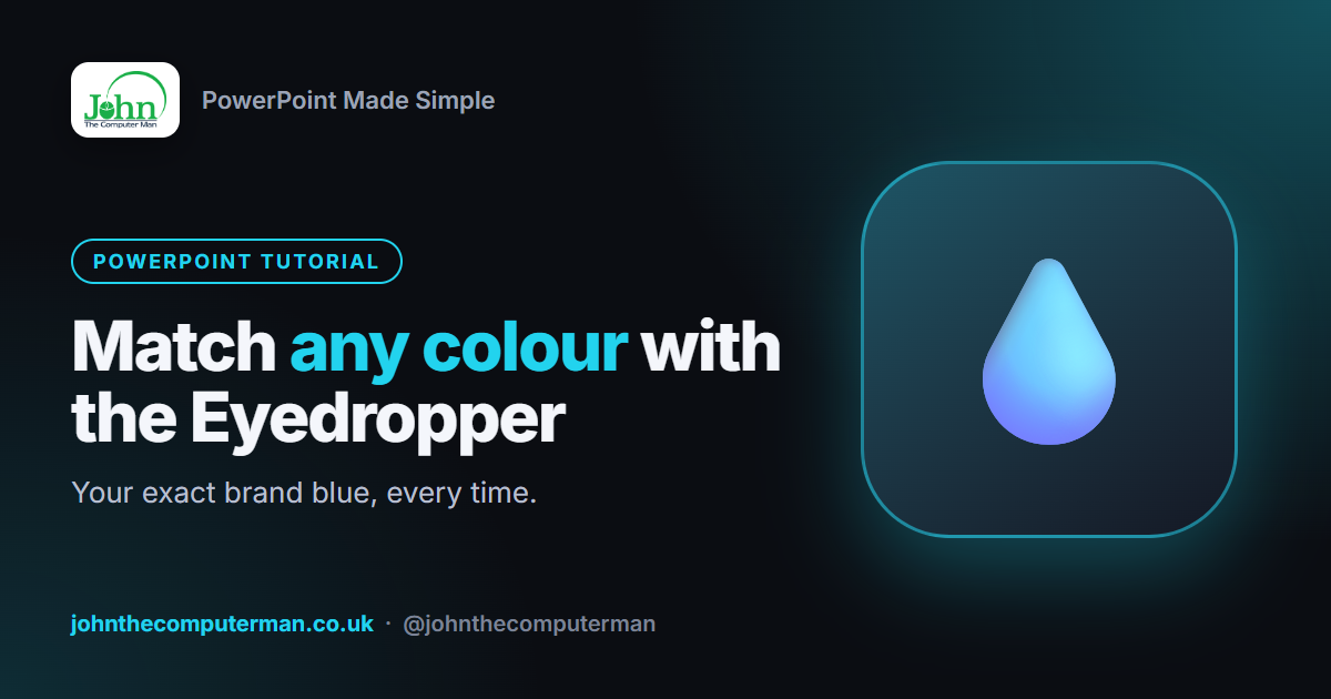 How to Use the Eyedropper in PowerPoint (Match Any Colour Exactly)