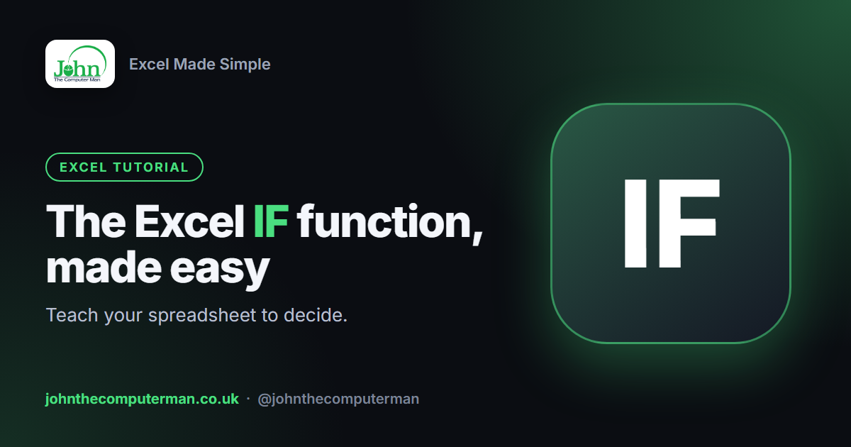 How to Use the IF Function in Excel (With Easy Examples)