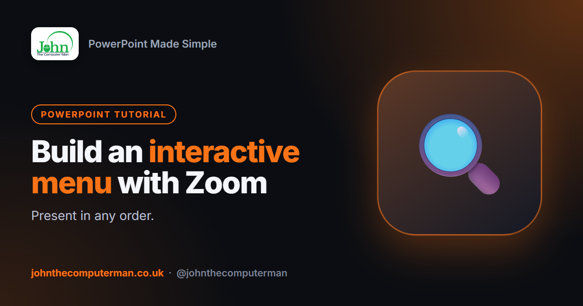 How to Use Zoom in PowerPoint (An Interactive Menu for Your Slides)