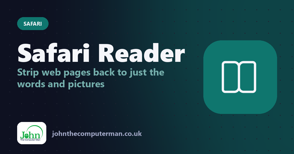 Safari Reader: Strip web pages back to just the words and pictures