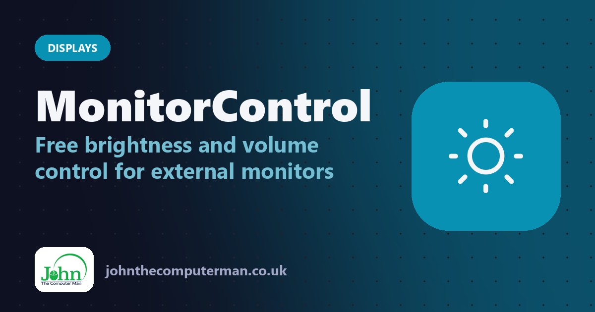 MonitorControl: Free brightness and volume control for external monitors