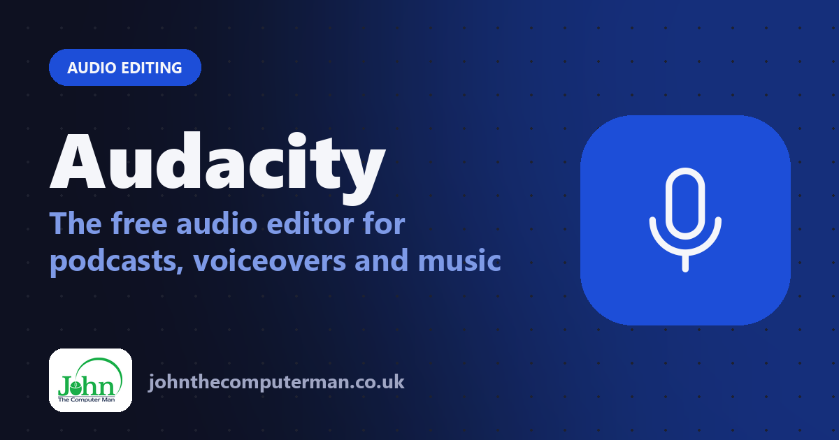 Audacity: The free audio editor for podcasts, voiceovers and music