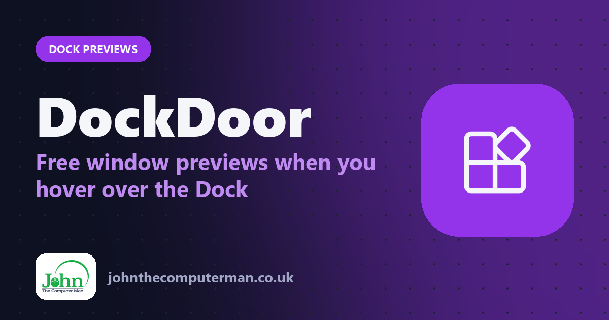DockDoor: Free window previews when you hover over the Dock