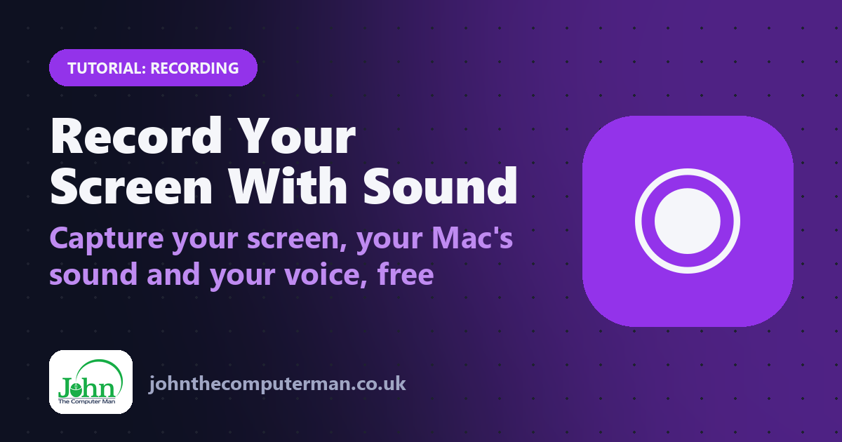Record Your Screen With Sound: Capture your screen, your Mac's sound and your voice, free