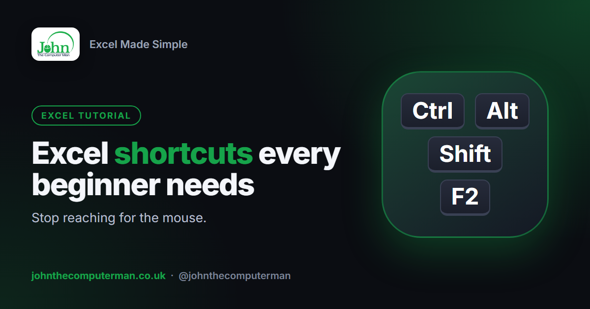 Excel shortcuts every beginner needs