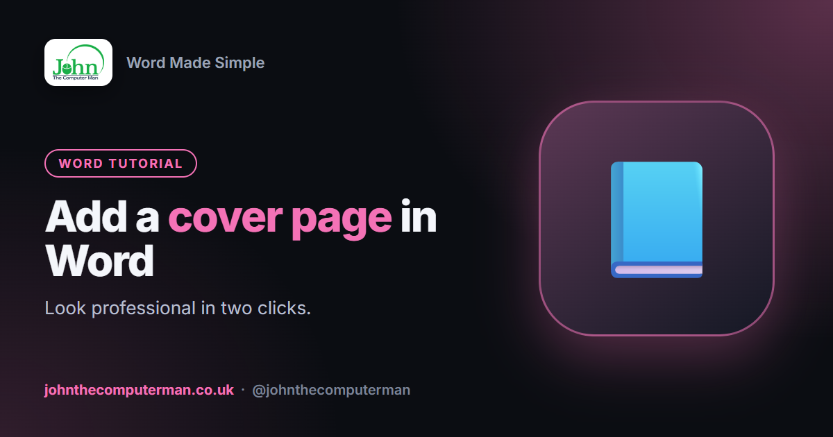 How to Add a Cover Page in Word