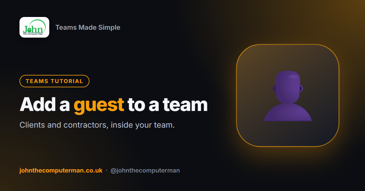 How to Add a Guest to a Team in Microsoft Teams (External Users)
